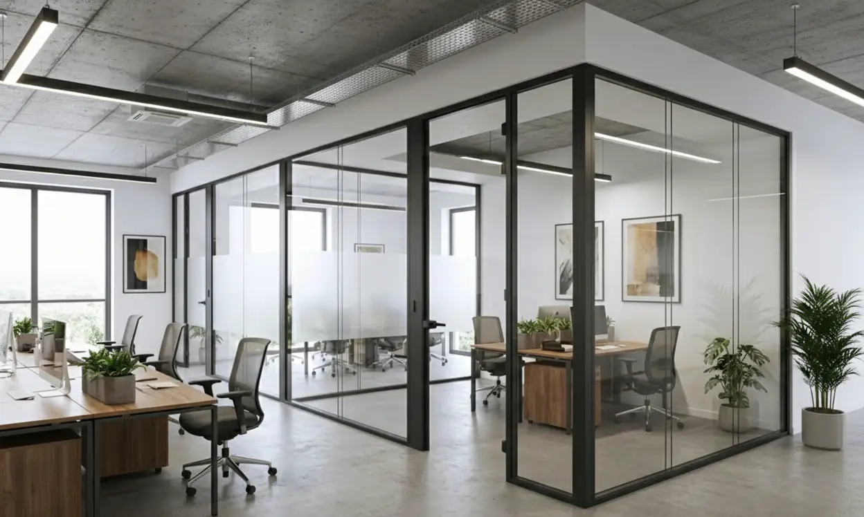 Szklane ścianki działowe Warszawa - open space