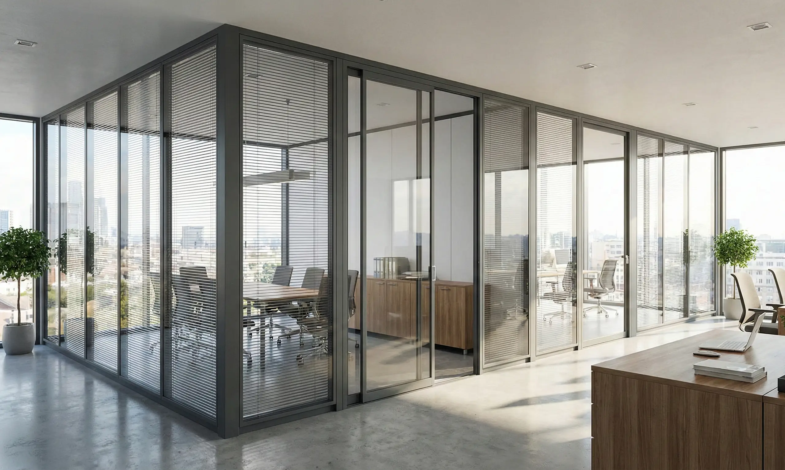 Szklane ścianki działowe Warszawa - open space