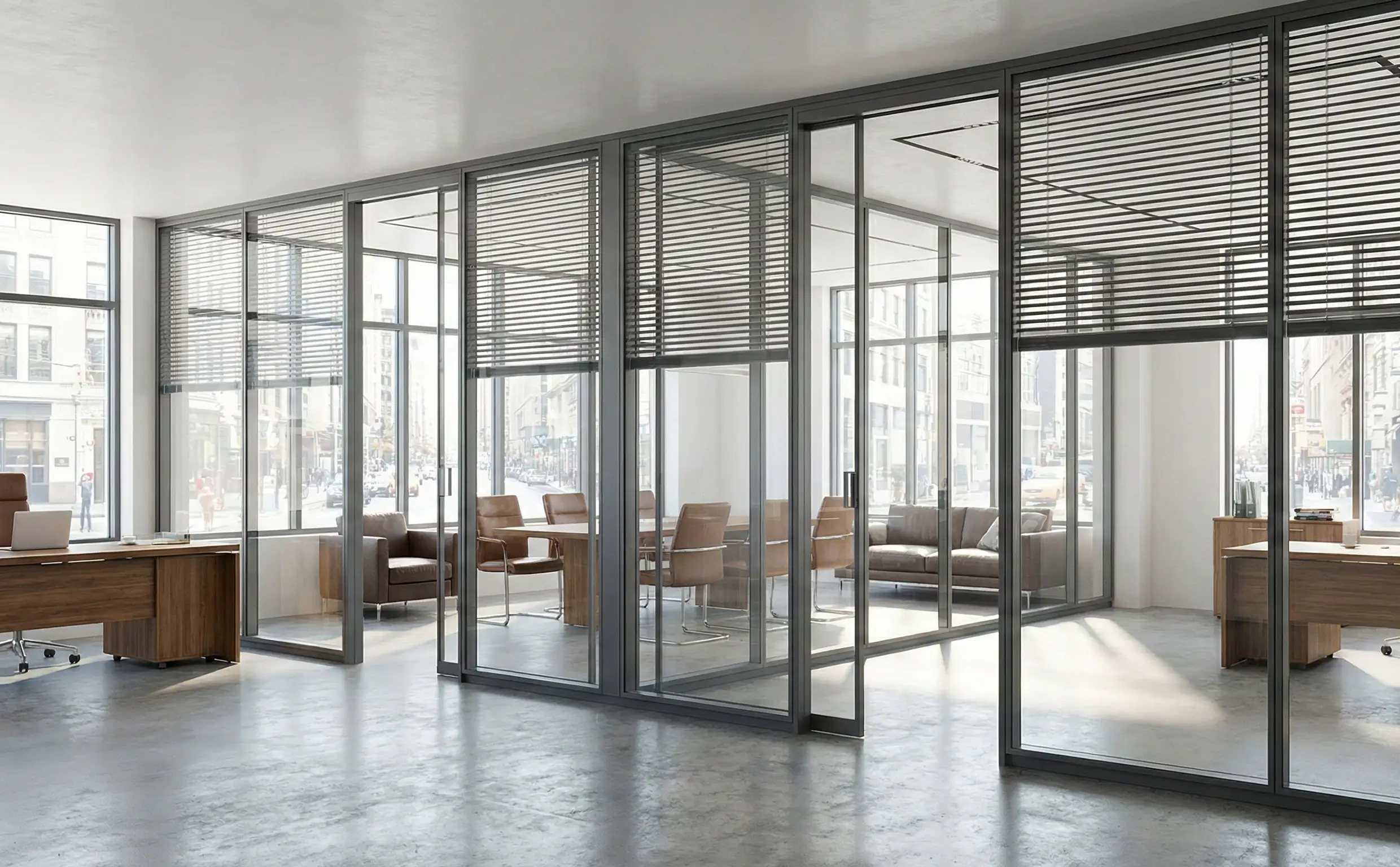 Szklane ścianki działowe Warszawa - open space